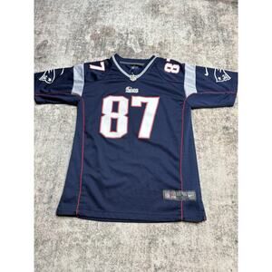 NIKE ON FIELD #87 Rob Gronkowski New England Patriots Jersey Youth Large